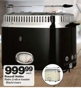Russell Hobbs Retro 2-Slicer Toaster Black/Cream-Each
