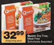 Quorn Soy Free/Meat free schnitzels-200g/240g Each