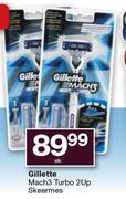 Gillette Mach 3 Turbo 2up skeermes-Elk
