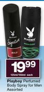 Playboy Perfumed Body Spray For Men Assorted-125ml/150ml Each