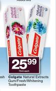 Colgate Natural Extracts Gum/Fresh/Whitening Toothpaste-75ml Each