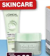 L'Oreal Pure Clay Cream/Scrub/Gel Wash-150ml Each