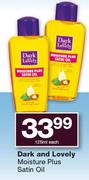 Dark And Lovely Moisture Plus Satin Oil-125ml Each