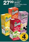 Rhodes Squish Baby Juice-4x200ml