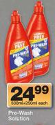 Pre-Wash Solution-500ml + 250ml Each