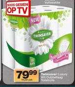 Twinsaver Luxury Wit Dubbellaag Toiletrolle 18-Per Pak