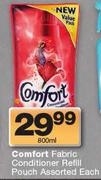Comfort Fabric Conditioner Refill Pouch-800ml Each