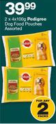Pedigree Dog Food Pouches-2x4x100g