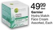 Garnier Hydra Match Face Cream Assorted-50ml