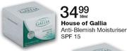 House Of Gallia Anti-Blemish Moisturiser SPF 15-50ml