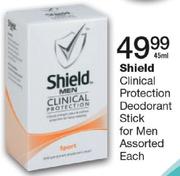 Shield Clinical Protection Deodorant Stick For Men Assorted-45ml