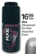 Axe Deodorant For Men Assorted-150ml