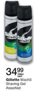 Gillette Mach3 Shaving Gel Assorted-200ml Each