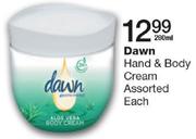 Dawn Hand & Body Cream Assorted-200ml