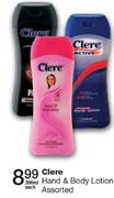 Clere Hand & Body Lotion Assorted-200ml Each