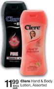 Clere Hand & Body Lotion Assorted-400ml Each