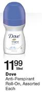 Dove Anti-Perspirant Roll-On Assorted-50ml