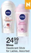 Nivea Deodorant Stick For Ladies Assorted-40ml Each