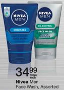 Nivea Men Face Wash Assorted-100ml Each