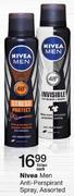 Nivea Men Anti-Perspirant Spray Assorted-150ml Each