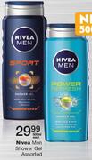 Nivea Men Shower Gel Assorted-500ml Each