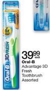 Oral-B Advantage 3D Fresh Toothbrush Assorted