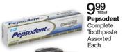 Pepsodent Complete Toothpaste Assorted-100ml