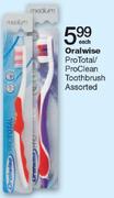 Oralwise Pro Total/Pro Clean Toothbrush Assorted-Each