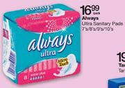 Always Ultra Sanitary Pads 7's/8's/9's/10's-Per Pack