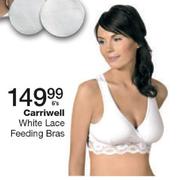 Carriwell White Lace Feeding Bras-6's