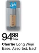 Charlie Long Wear Base Assorted-35ml Each