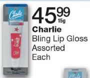 Charlie Bling Lip Gloss Assorted-15g