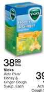 Vicks Acta Plus/Honey & Ginger Cough Syrup-150ml