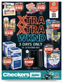 Checkers Gauteng, Brits, Klerksdorp, Limpopo, Mpumalanga, North West, Potchefstroom & Rustenburg : Xtra Xtra Wknd (18 October - 20 October 2024)