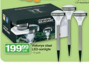 Vlekvrye Staal LED-Sonligte-6-Pak