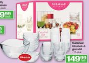 Carnival Glasbak-& glasstel-15 Stuk