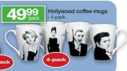 Hollywood Coffee Mugs-4-Pack