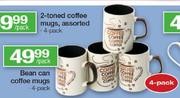 Bean Can Coffee Mugs-4-Pack