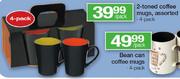 2-Toned Coffee Mugs Assorted-4-Pack