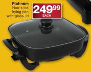 Platinum Non-Stick Frying Pan With Glass Lid Each