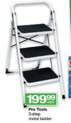 Pro Tools 3-Step Metal Ladder