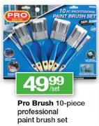 Pro Brush 10-Piece Professional Paint Brush set-Per Set