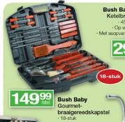 Bush Baby Gourmetbraaigereedskapstel-18 Stuk Per Stel