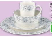Platinum Rose Crockery Dinner Plate