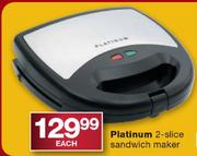 Platinum 2 Slice Sandwich Maker