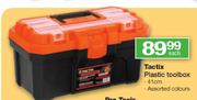 Tactix Plastic Toolbox Assorted Colours-41cm