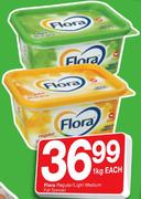Flora Regular/Light Medium Fat Spread-1Kg Each