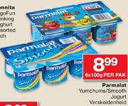 Parmalat Yumchums/Smooth Jogurt Verskeidenheid-6x100g Per Pak