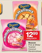 Beacon Pink & White/Toasted Coconut Marshmallows-400g Each