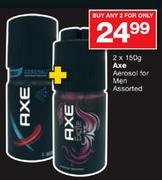 Axe Aerosol For Men Assorted-2x150G